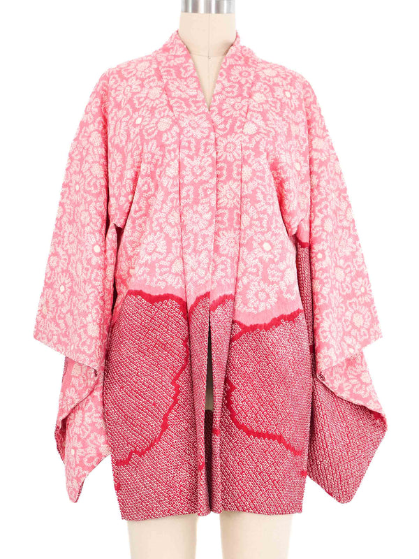 Pink Shibori Dip Dye Kimono Jacket arcadeshops.com