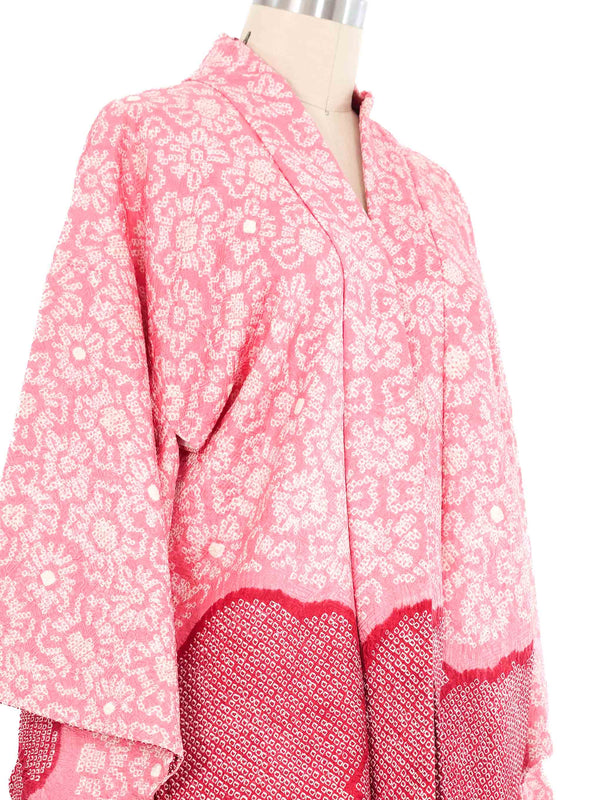 Pink Shibori Dip Dye Kimono Jacket arcadeshops.com