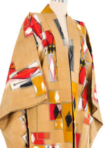 Tan Handpainted Kimono Jacket arcadeshops.com