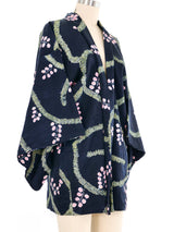Black And Pink Shibori Kimono Jacket arcadeshops.com