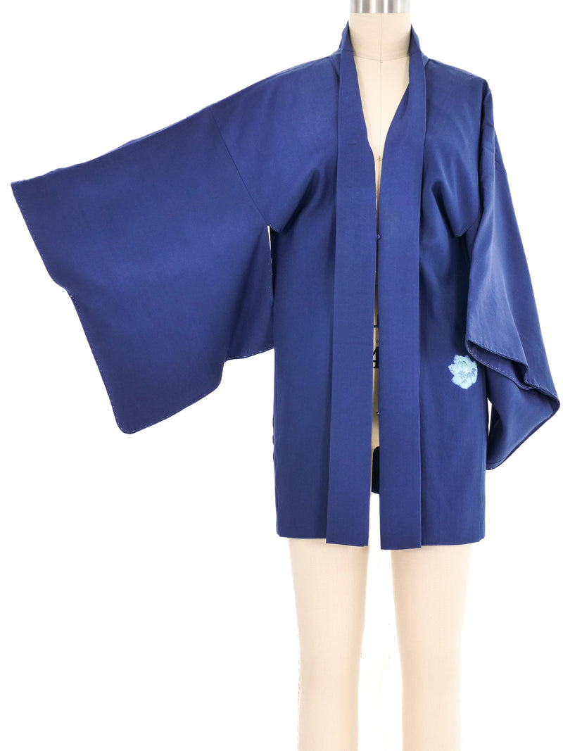 Navy Embroidered Kimono Jacket arcadeshops.com