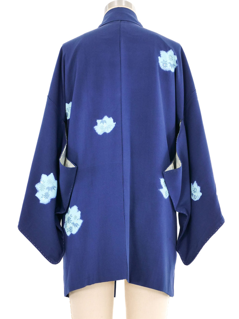 Navy Embroidered Kimono Jacket arcadeshops.com