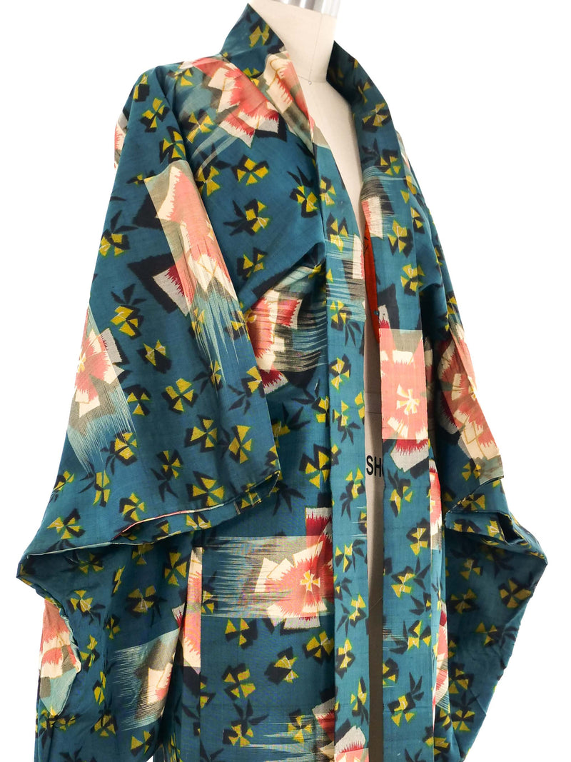 Teal Ikat Kimono Jacket arcadeshops.com