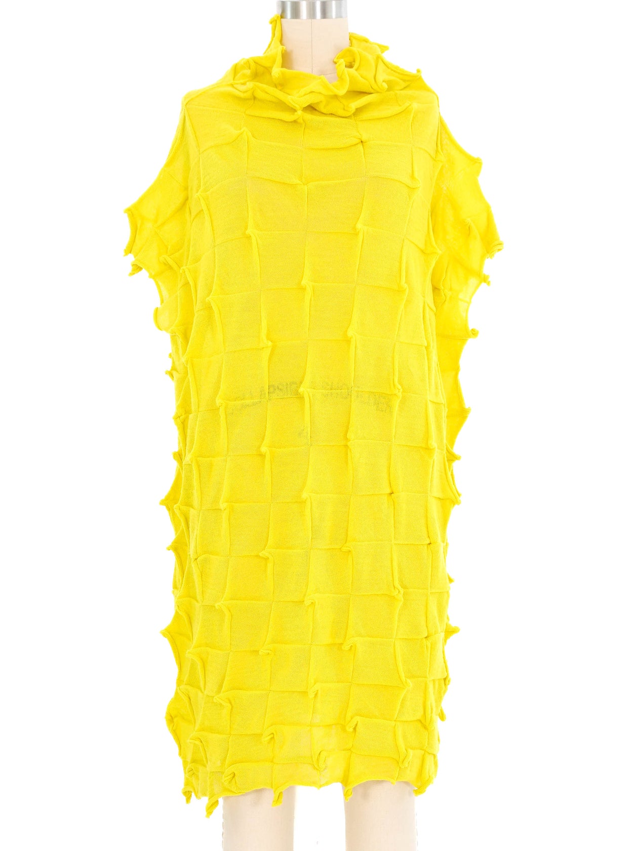 Issey Miyake Neon Textured Knit Dress