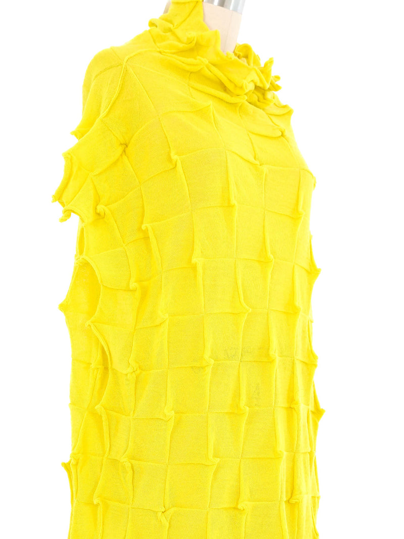 Issey Miyake Neon Textured Knit Dress Dress arcadeshops.com