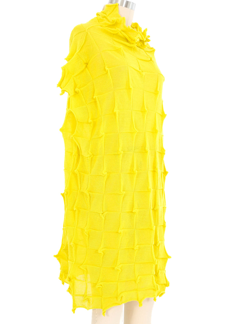 Issey Miyake Neon Textured Knit Dress Dress arcadeshops.com