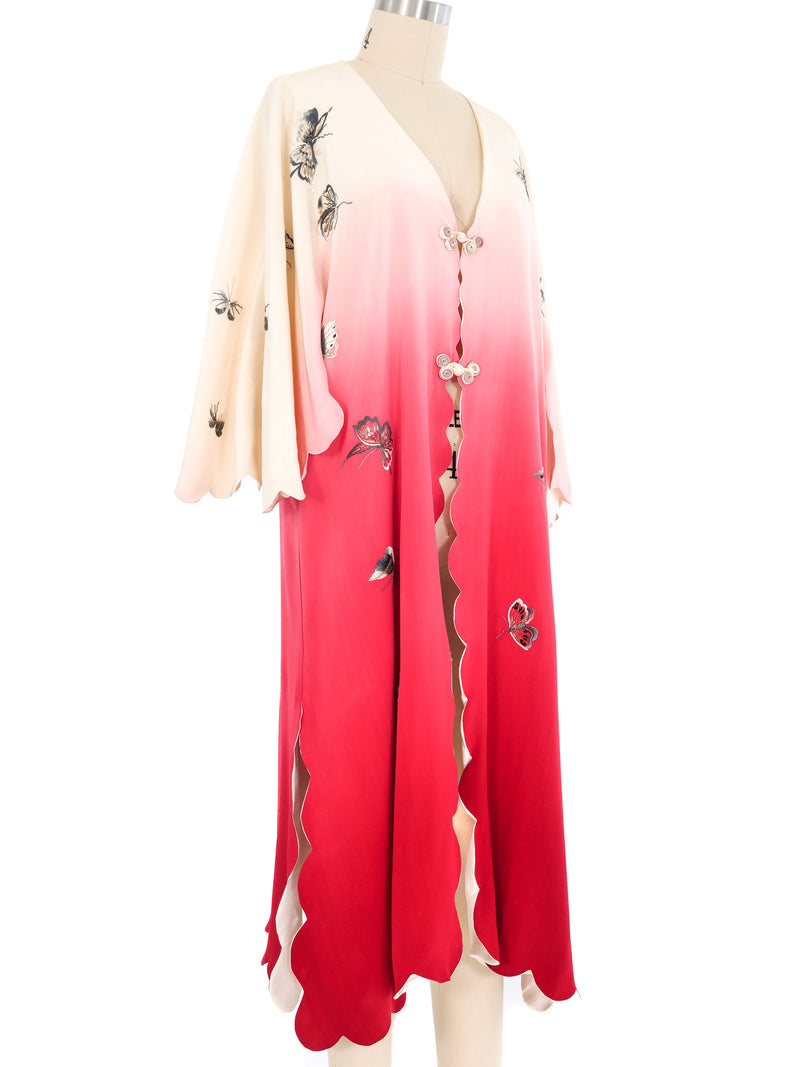 Scalloped Silk Butterfly Kimono Jacket arcadeshops.com