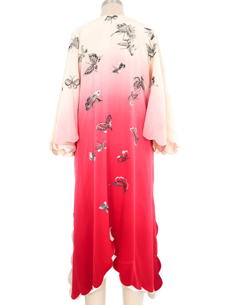 Scalloped Silk Butterfly Kimono Jacket arcadeshops.com