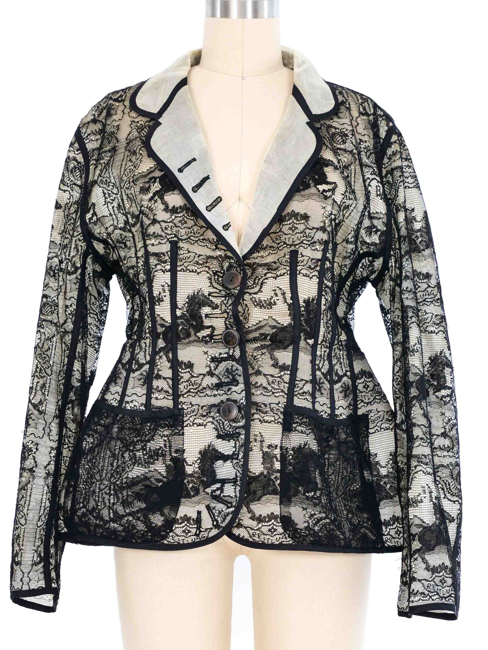 1988 Jean Paul Gaultier Cowboy Lace Peplum Jacket