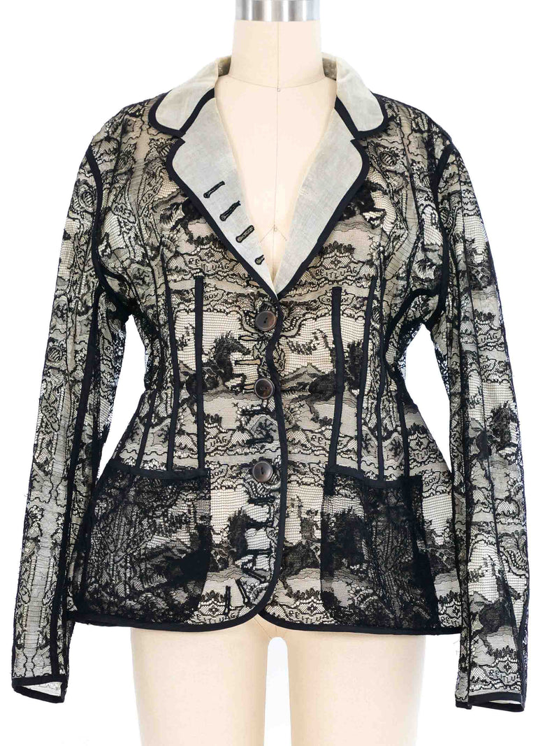 1988 Jean Paul Gaultier Cowboy Lace Peplum Jacket Jacket arcadeshops.com