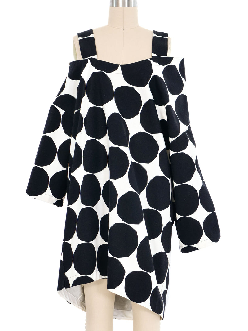 2018 Junya Watanabe Marimekko Asymmetrical Dot Print Dress Dress arcadeshops.com