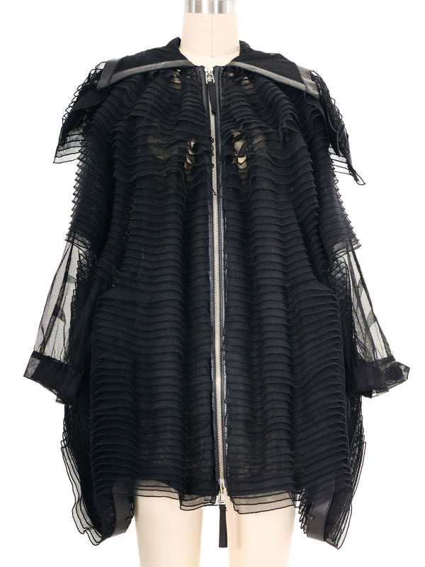 Noir Kei Ninomiya Ruffled Net Cocoon Jacket Jacket arcadeshops.com