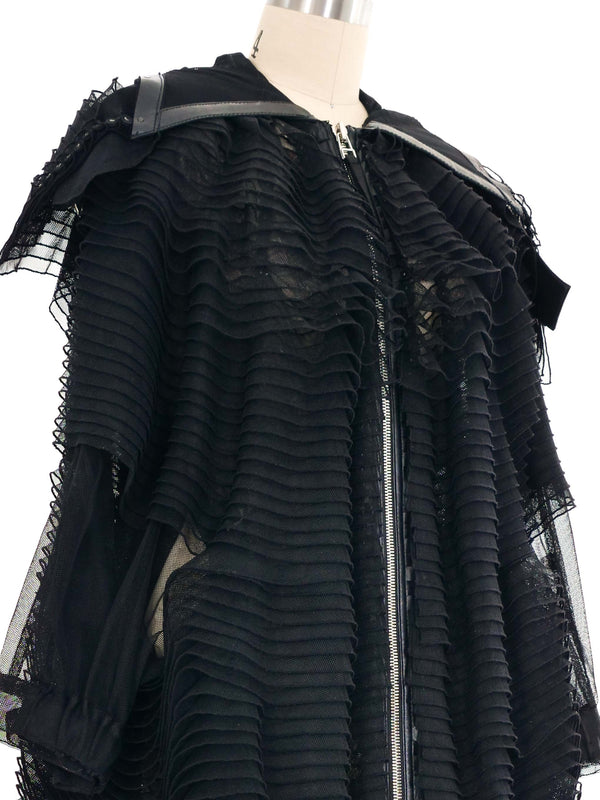 Noir Kei Ninomiya Ruffled Net Cocoon Jacket Jacket arcadeshops.com