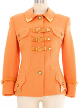 1992 Gianni Versace Orange Bondage Jacket Jacket arcadeshops.com