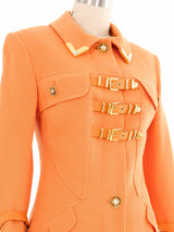 1992 Gianni Versace Orange Bondage Jacket Jacket arcadeshops.com