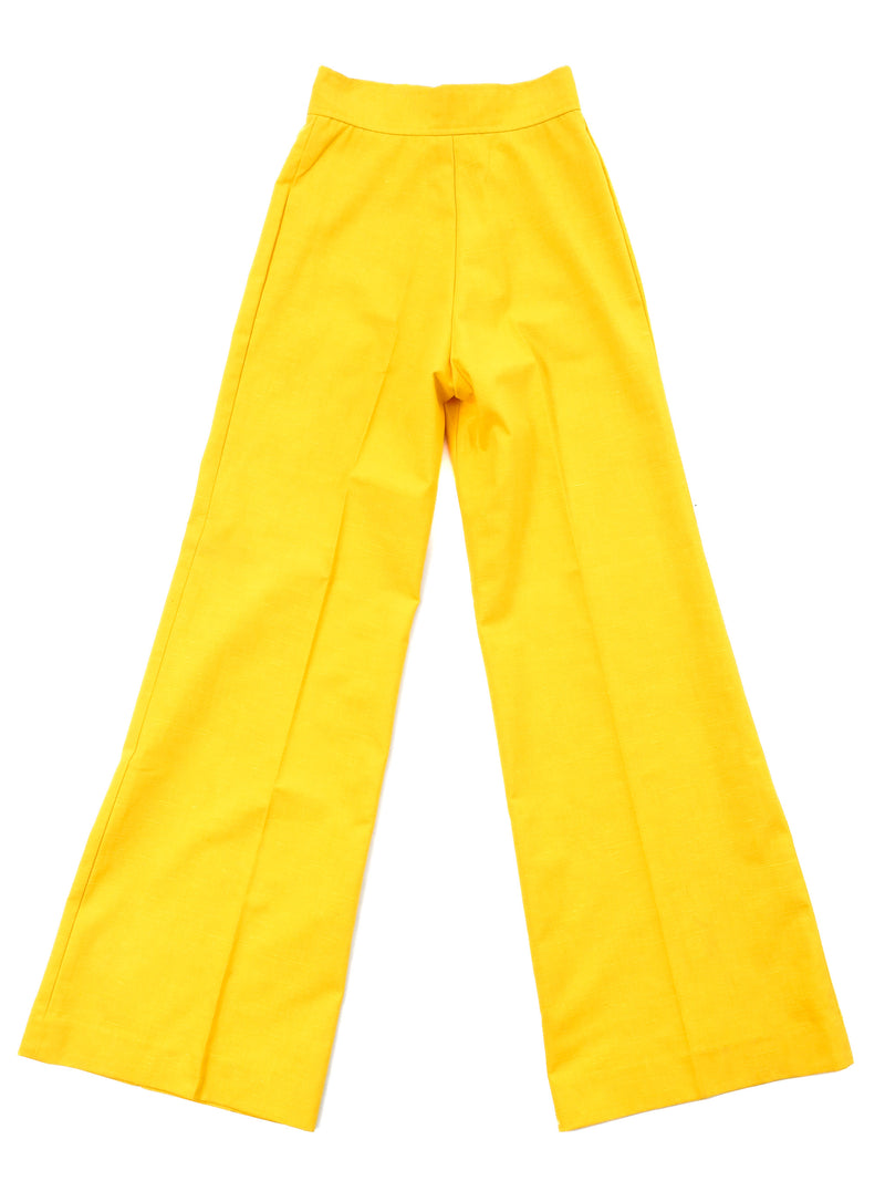 1970s Sunflower Yellow Canvas Suit Suit arcadeshops.com
