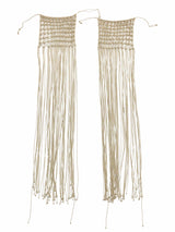 Mary McFadden Periwinkle Plisse Fringed Skirt Ensemble Dress arcadeshops.com