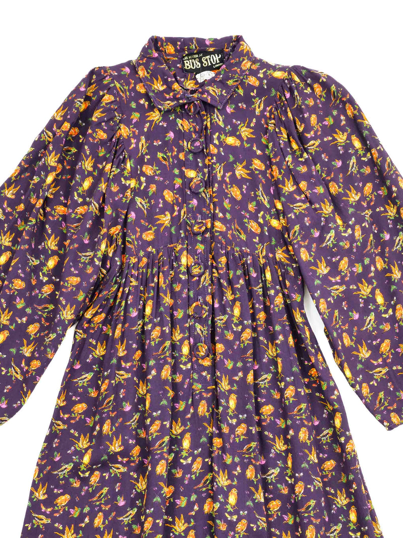 1970s Lee Bender Canary Print Dress Dress arcadeshops.com