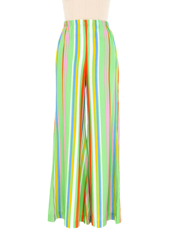 1960s Rainbow Striped Flared Pants Bottom arcadeshops.com