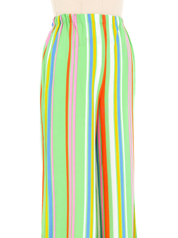 1960s Rainbow Striped Flared Pants Bottom arcadeshops.com