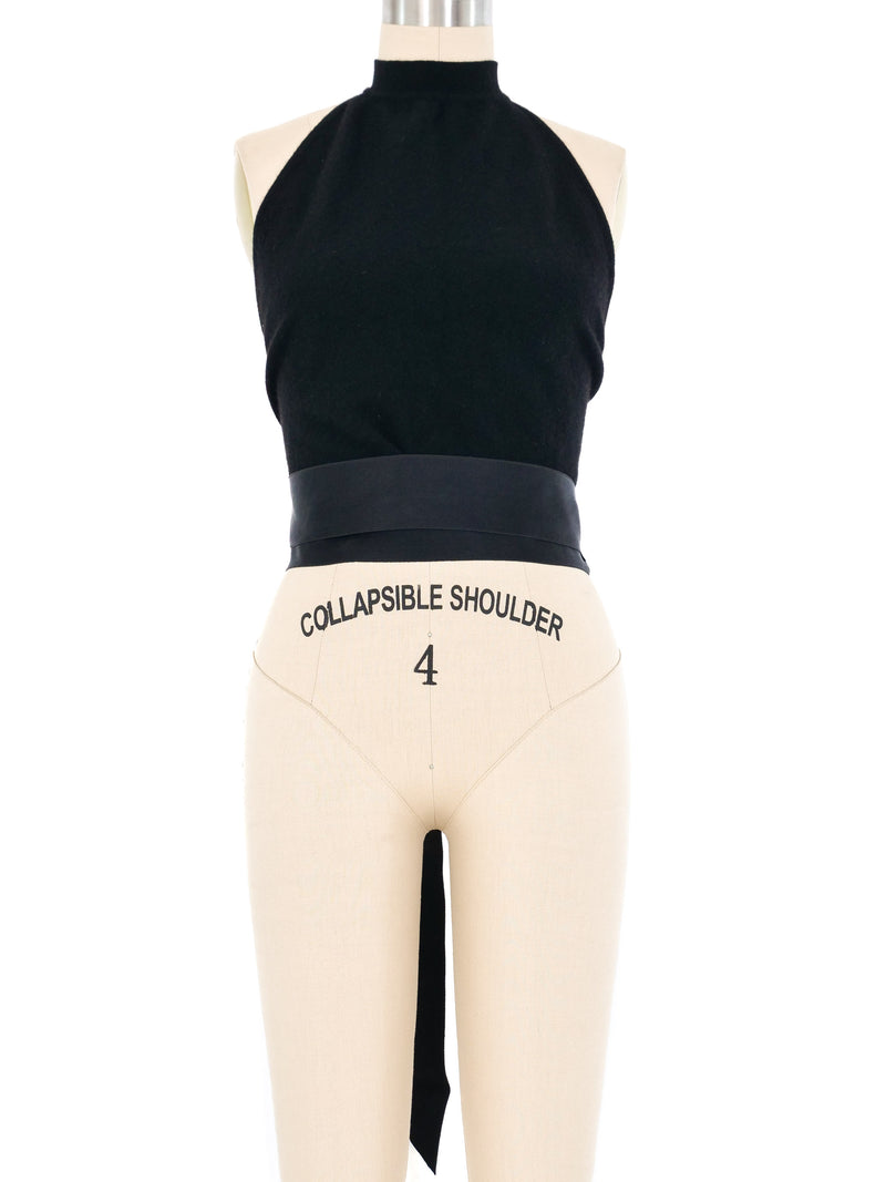 Chanel Cashmere Silk Ribbon Halter Top Top arcadeshops.com