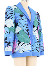 Quilted Thai Silk Floral Jacket Jacket arcadeshops.com