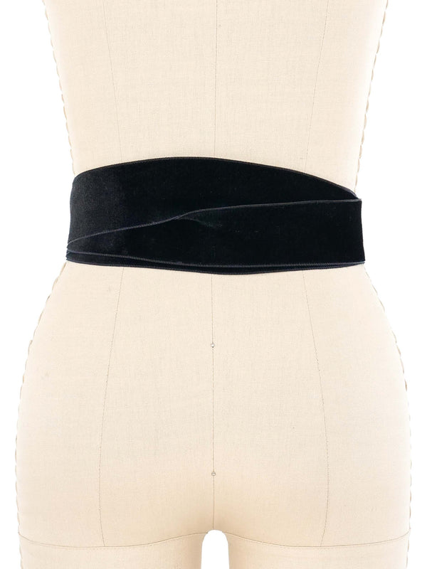 Chanel Velvet Wrap Around Waist Belt Accessory arcadeshops.com