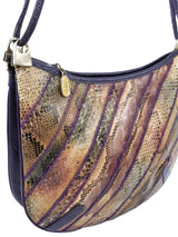 Purple Snakeskin Shoulder Bag Accessory arcadeshops.com