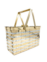 1950s Two Tone Metal Basket Bag Accessory arcadeshops.com