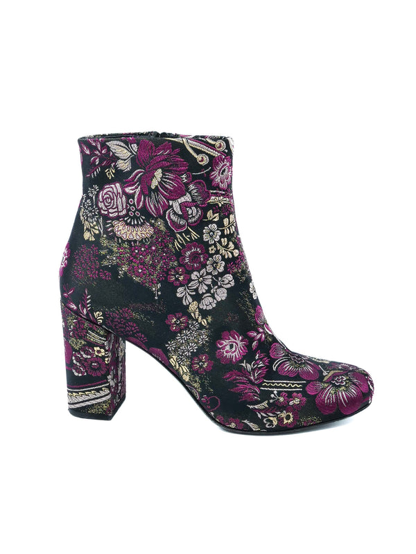 Saint Laurent Foral Brocade Boots, 37.5 Accessory arcadeshops.com