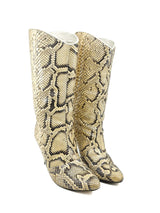 Buttercream Snakeskin Heeled Boots, 7 Accessory arcadeshops.com