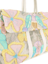 Upcycled Pastel Crochet Large Weekend Bag Accessory arcadeshops.com