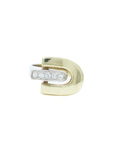 14k Curved Two Tone Signet Ring Fine Jewelry arcadeshops.com