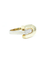 14k Curved Two Tone Signet Ring Fine Jewelry arcadeshops.com