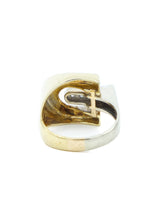 14k Curved Two Tone Signet Ring Fine Jewelry arcadeshops.com