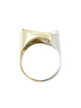 14k Curved Two Tone Signet Ring Fine Jewelry arcadeshops.com