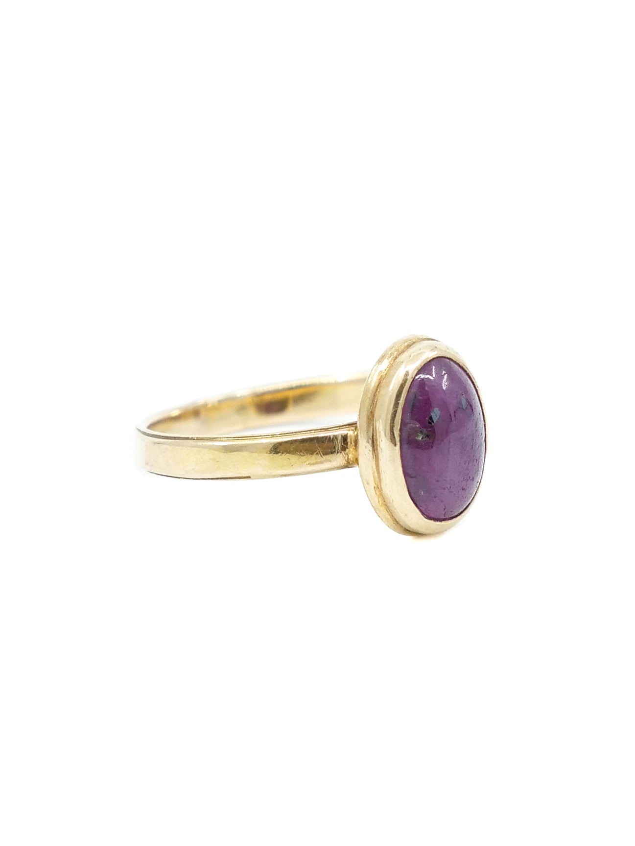 【新品未使用品】ADA CABOCHON RUBY カボーションルビー Mid-Century Star Ruby and Diamond Palladium Ring