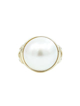 1980s Large Natural Pearl Ring Fine Jewelry arcadeshops.com