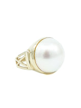 1980s Large Natural Pearl Ring Fine Jewelry arcadeshops.com