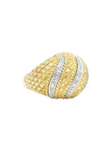 18k Textured Diamond Dome Ring Fine Jewelry arcadeshops.com