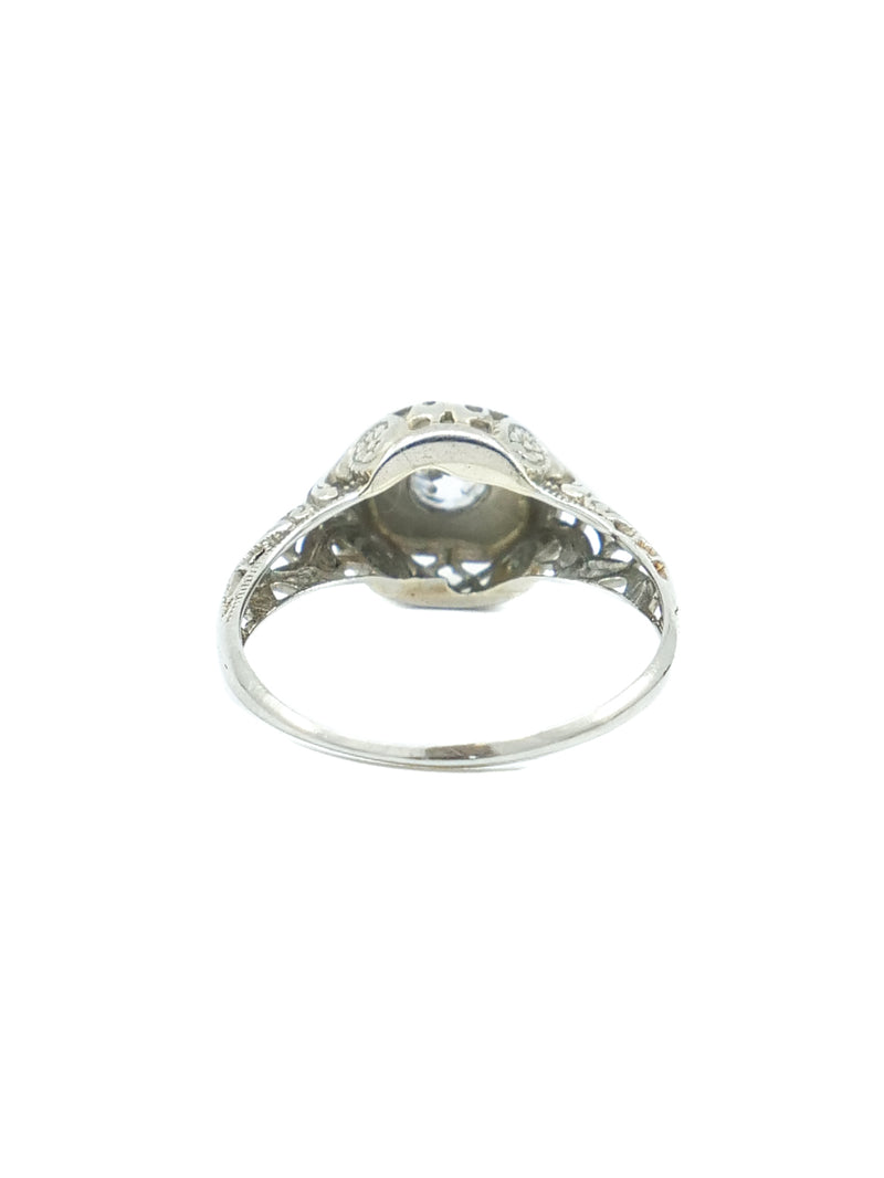 18k Antique Yellow And White Gold Diamond Ring Fine Jewelry arcadeshops.com