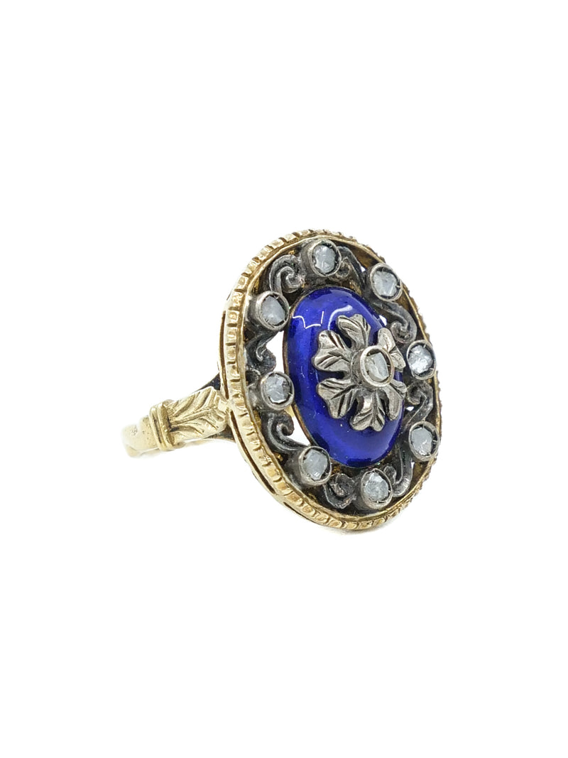 18k Victorian Revival Enameled Ring Fine Jewelry arcadeshops.com