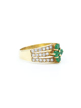 14k Emerald Stacked Diamond Band Fine Jewelry arcadeshops.com