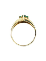 14k Emerald Stacked Diamond Band Fine Jewelry arcadeshops.com