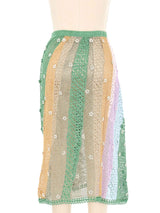 Multicolor Pastel Crochet Skirt Bottom arcadeshops.com