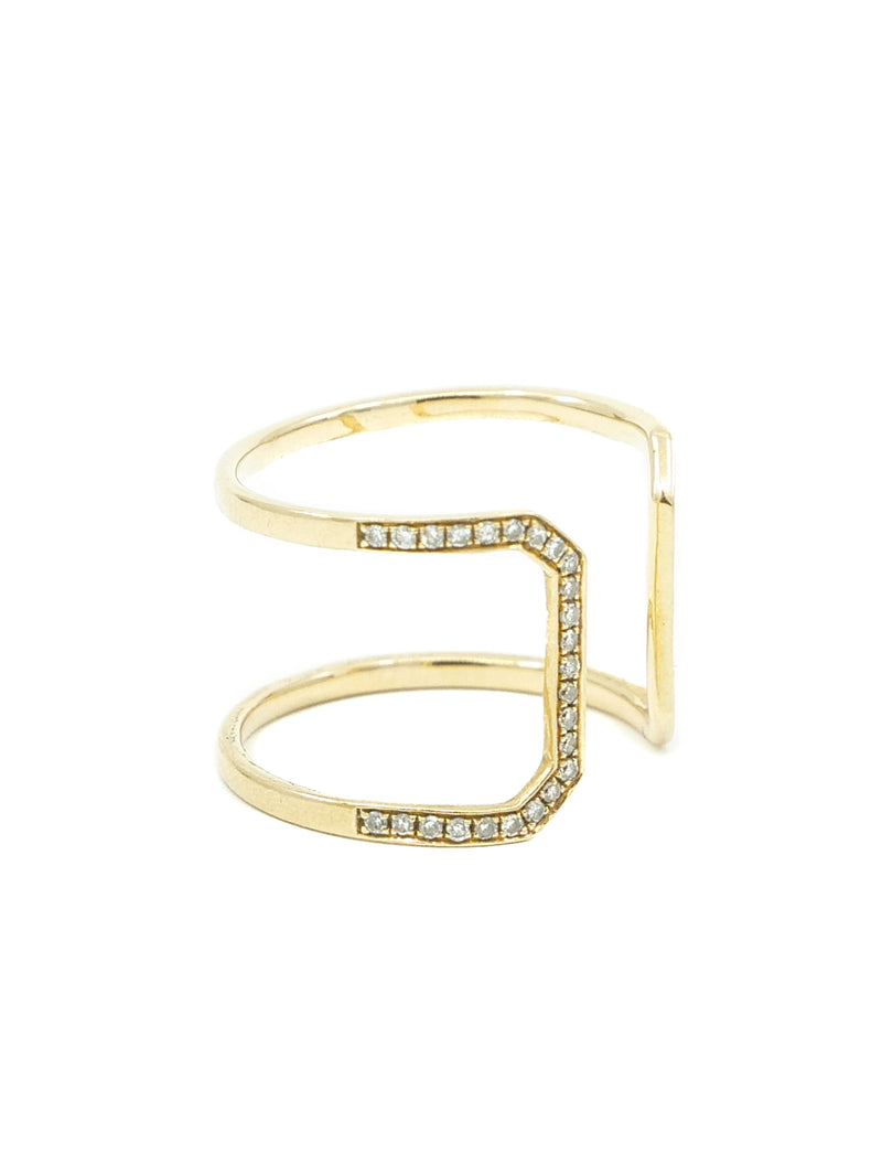 Open Front Diamond Cage Ring Fine Jewelry arcadeshops.com