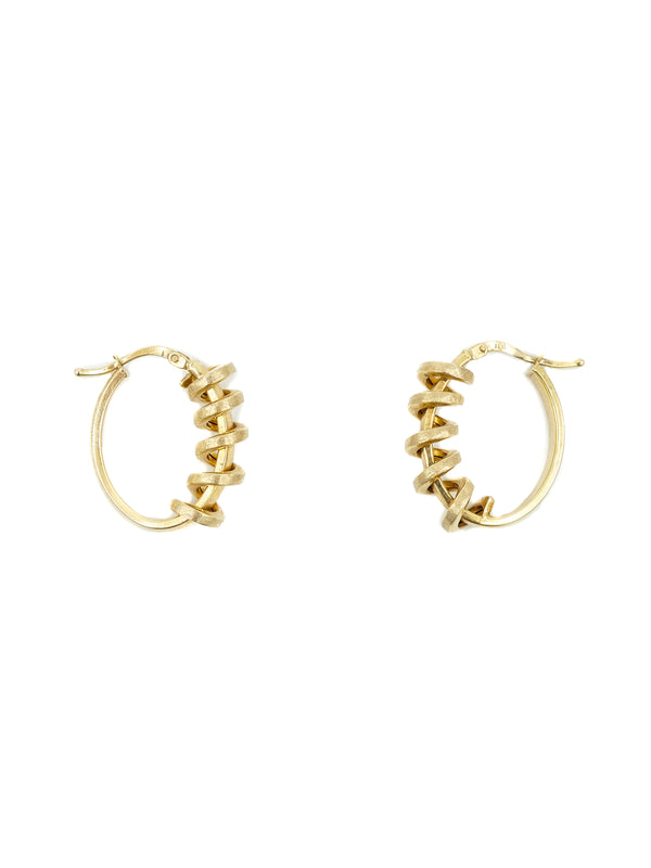 14k Coiled Hoop Earrings Fine Jewelry arcadeshops.com