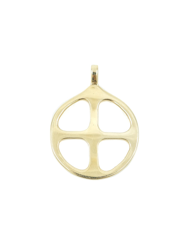 14k Circle Cross Charm Fine Jewelry arcadeshops.com