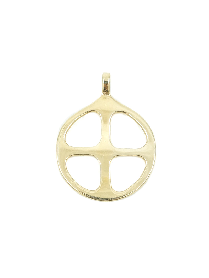 14k Circle Cross Charm Fine Jewelry arcadeshops.com