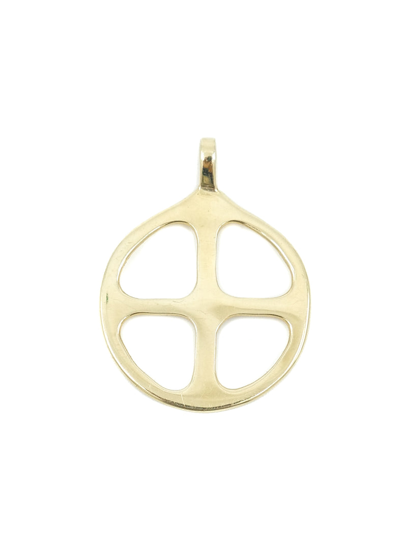14k Circle Cross Charm Fine Jewelry arcadeshops.com